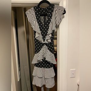 Y.A.S Striped/polka dot dress - Small